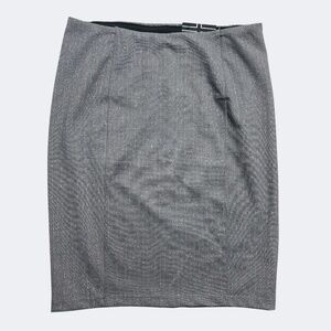 Liverpool Skirt Womens Petite 4 Gray Black Herringbone Pencil‎ Stretch XP6023Z47